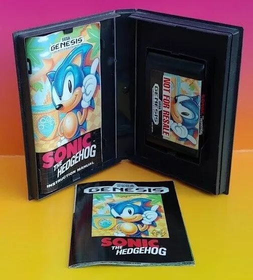 Sonic the Hedgehog 1991 Sega Genesis Complete Rare Game Tested Working Box