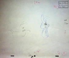 Loopy De Loop 1963  Production Habit Rabbi Hand-Drawn Pencil Layout COLUMBIA