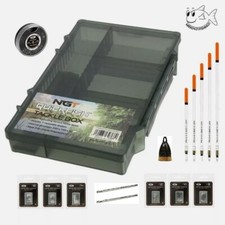 NGT Fishing Tackle Box Floats Plummet Disgorger EYED Hooks Split Shot Coarse Set