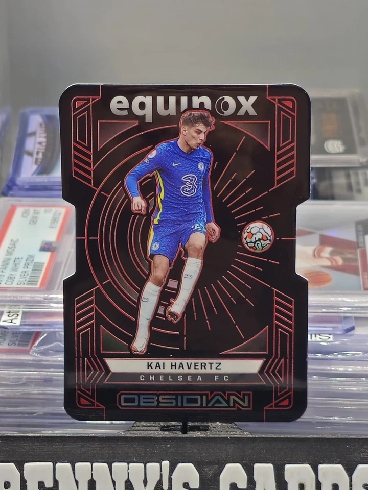 2021-22 Obsidian Soccer Red Electric Etch Die Cut Equinox 15/20 Kai Havertz  - Image 3 of 4