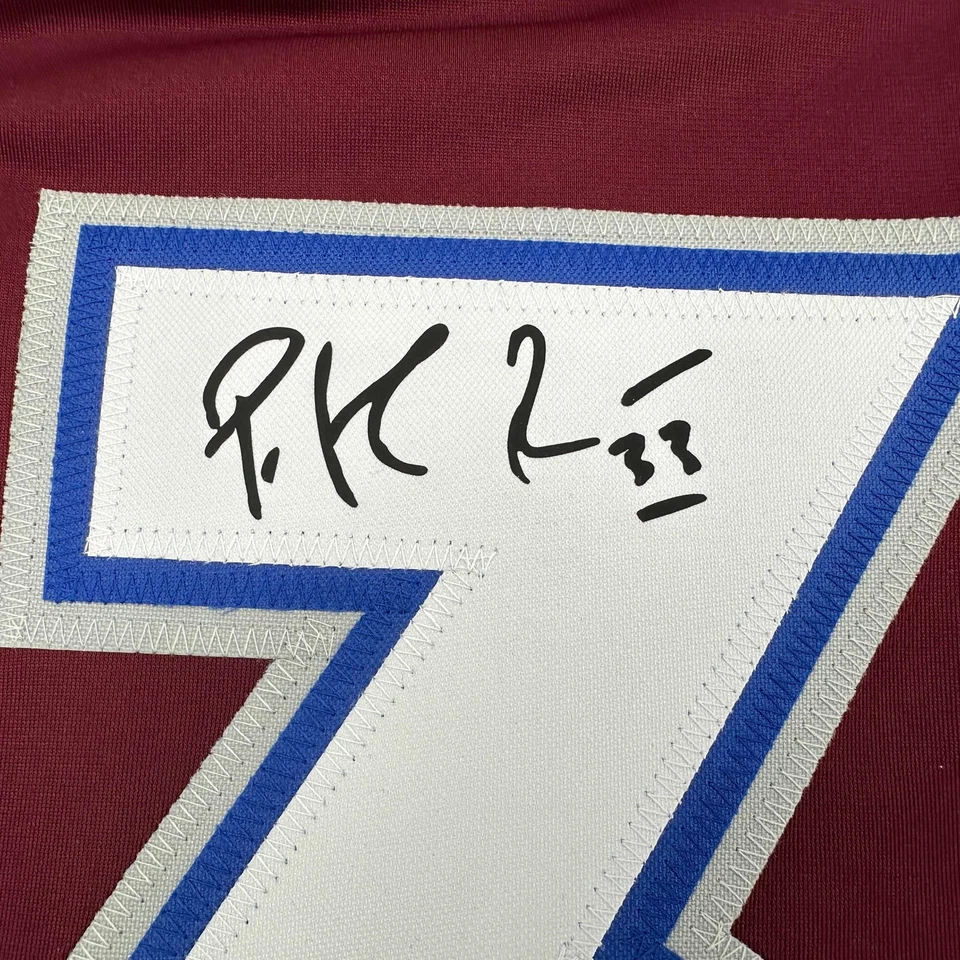 Camiseta deportiva facsímil autografiada Patrick Roy Colorado granate reimpresión talla XL para hombre Foto 2 de 4