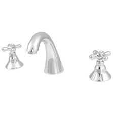 Welfenstein 3 Loch Waschtischarmatur Nostalgie Retro Kreuzgriffe chrom 3L-17-T4