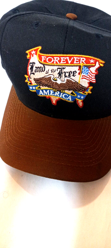 Black Knoxville TN Petro Trucker Hat Forever Free USA Patriotic Snapback Cap - Picture 3 of 5