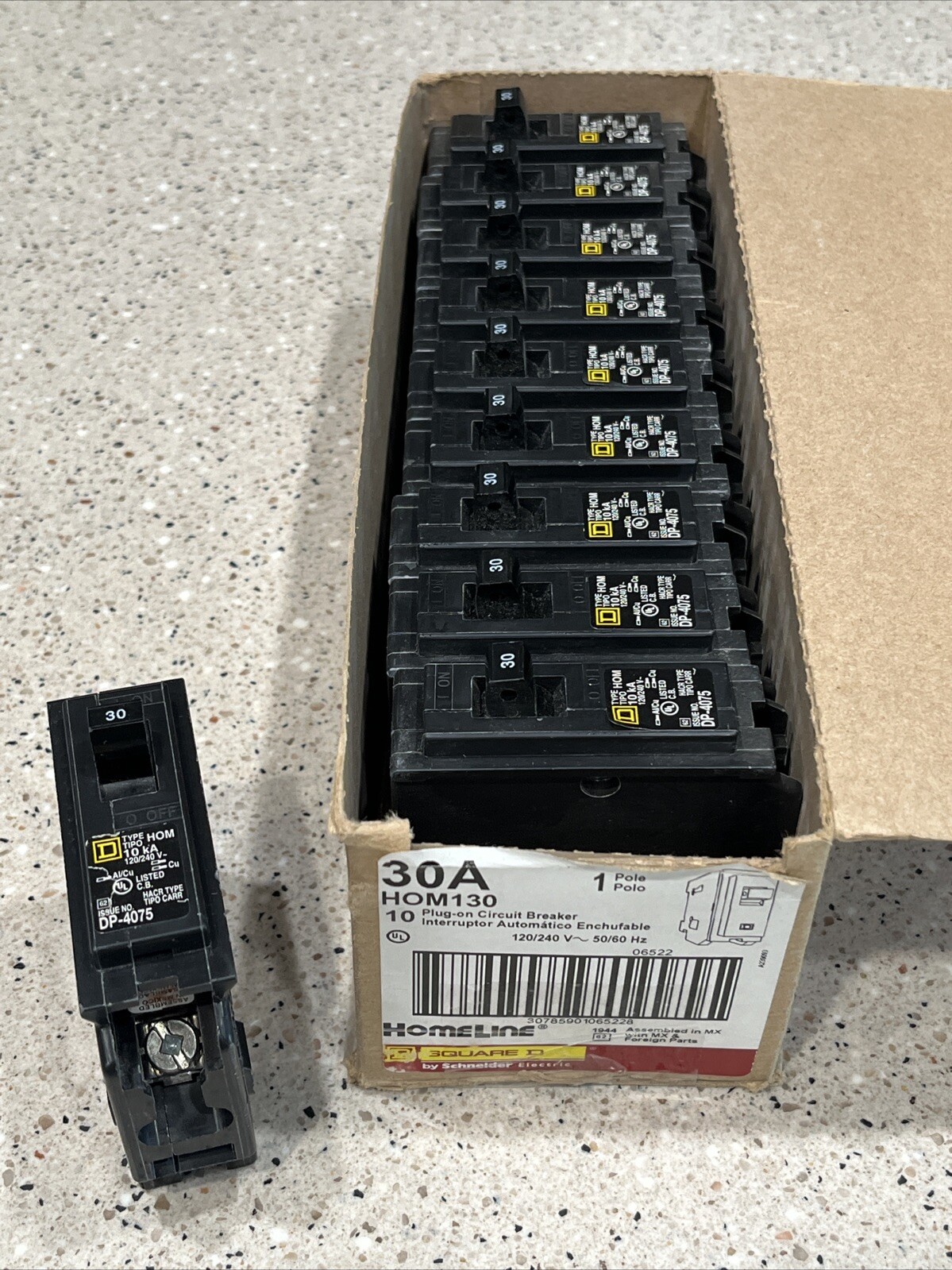 Square D HOM130 (10 PACK) 30A 2P 120/240V Circuit Breakers LOT OF 10 ...