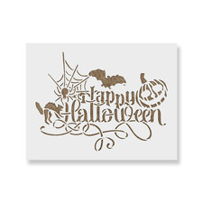 Happy Halloween Pumpkin Stencil - Durable Reusable Mylar Stencils