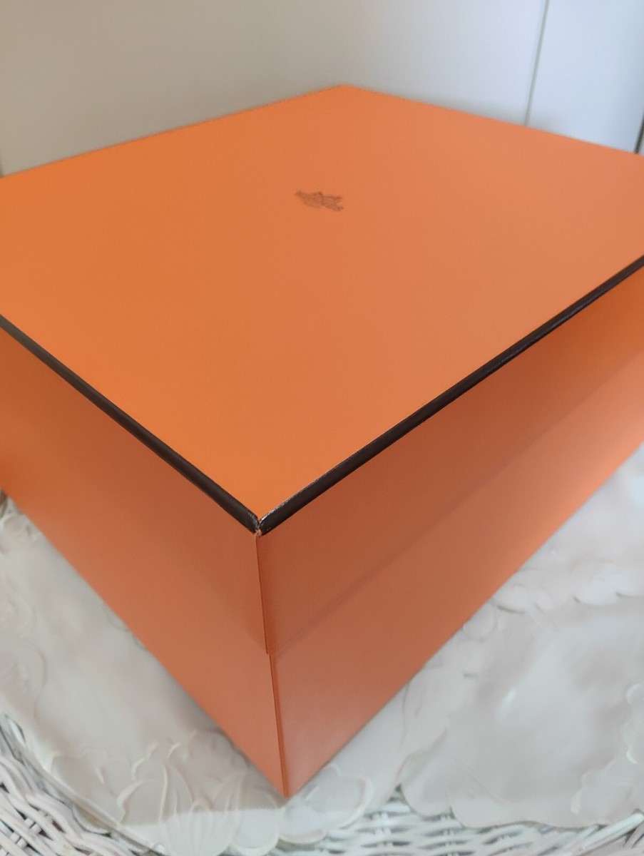Hermes Orange Empty Gift Box Birkin 25 32×28×16 cm full set From