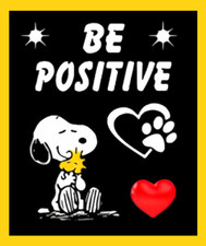 Be Positive Love Kiss Woodstock Friends Family Snoopy Charlie Brown Peanuts