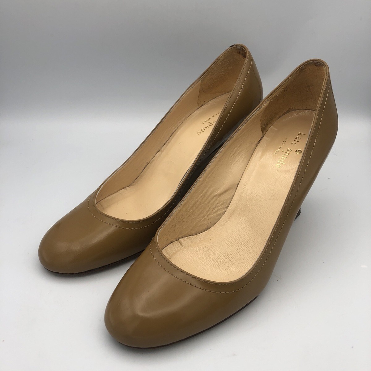 Kate Spade Camel Wedge Pump Patent Leather Size 8 Perfect  display picture 1