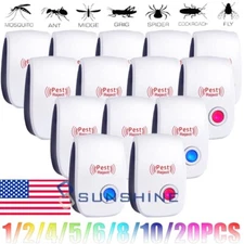 Electronic Pest Reject Control Ultrasonic Repeller Home Bug Rat Spider Roaches