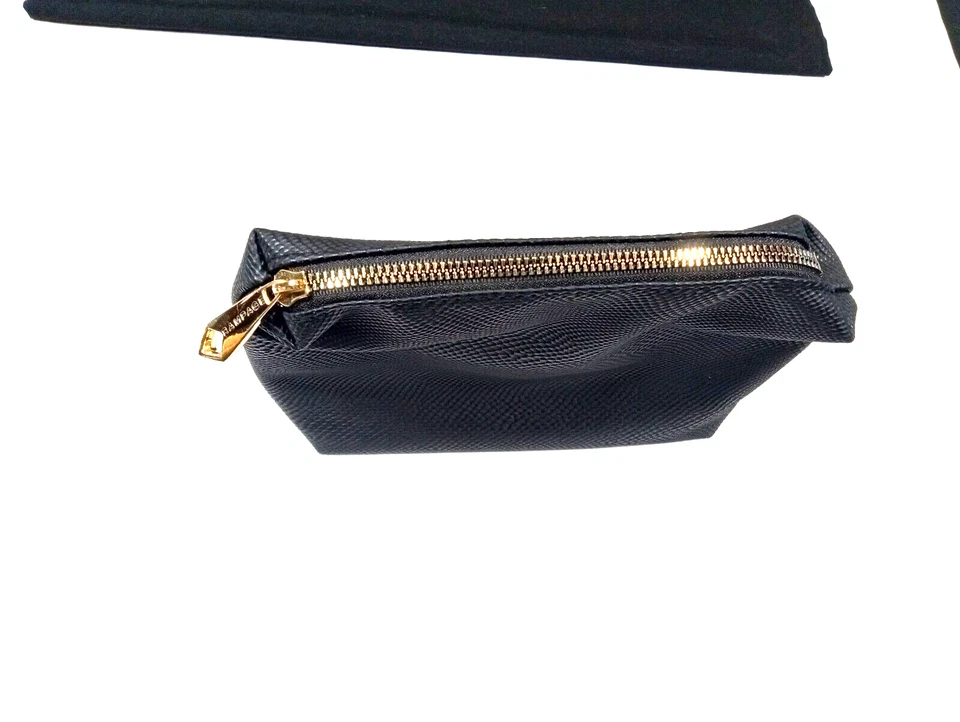 Rampage Black Vinyl Top Zipper Cosmetic Bag New - Image 2 of 4
