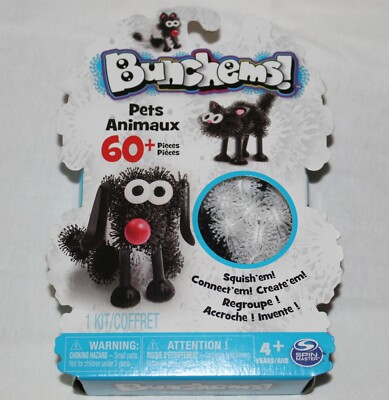 Bunchems Pets Animaux 60 Plus Piece Tactile Activity Craft Kit ~ NIB