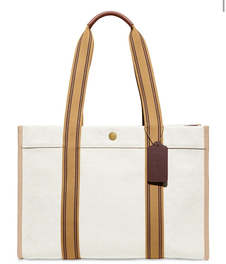 ❤️Coach Signature B4/Natural Canvas Spin Tote | eBay