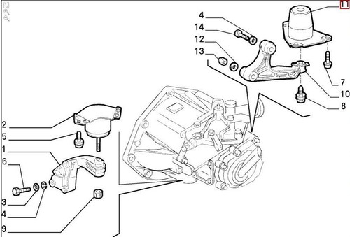SUPPORTO SOSPENSIONE MOTORE ANTERIORE DESTRO FIAT PUNTO LANCIA Y FIAT 7784313 - Imagen 5 de 5