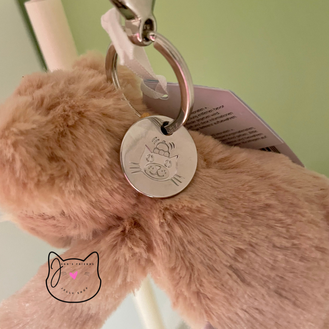 新品  Smudge Bear Bag Charm スマッジベア Smudge Bear Bag Charm Jellycat - Sheridan Nurseries