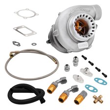 Billet Gt35 Gt3582 Universal Turbo Kit T3 Anti-surge W Feed Return Oil Lines