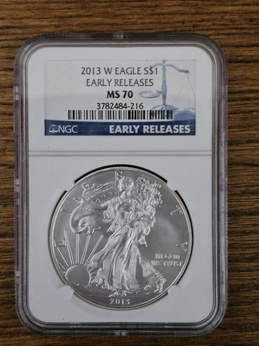 2013-W Burnished Silver Eagle NGC MS70 EARLY RELEASES 