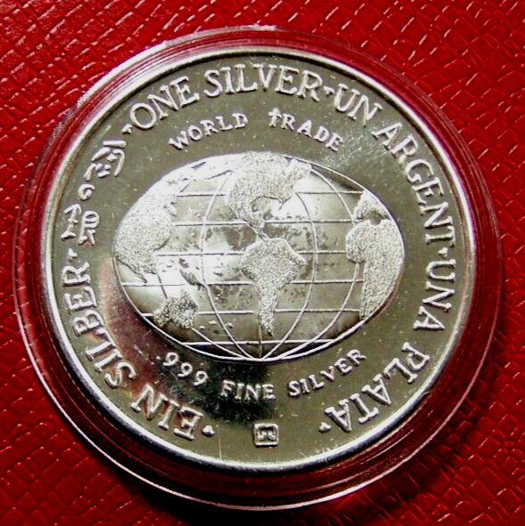 1オンス銀貨 2枚セット シルバー　925 Vintage ONE SILVER-UN ARGENT UNA PLATA TRADE UNIT ROUND 1 Troy oz