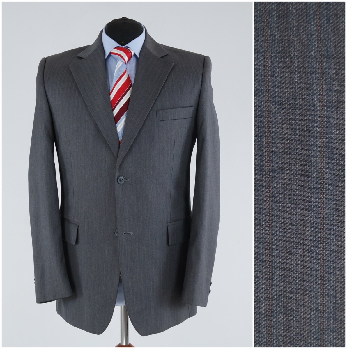 Mens Vintage Sport Coat 42R US Size DASTAN Grey Wool Blazer