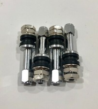 4 Pc Kit Long Flush Mount Metalchrome Tire Valve Stems High Pressure Bolt 4 Pc Kit Long Flush Mount Metalchrome Tire Valve Stems High Pressure Bolt