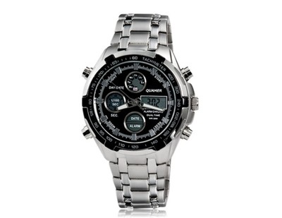 Orologio Uomo Cronografo Al Quarzo, Cassa Acciaio 42 Mm, Movimento Giapponese, Quadrante Analogo