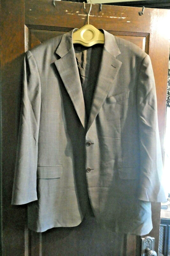 Canali Italy Blazer Plaid Brown Wool Sport Coat Men’s 56 R Gray / Brown - Picture 2 of 8