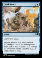 x4 Quick Study C MTG Wilds of Eldraine M/NM, English