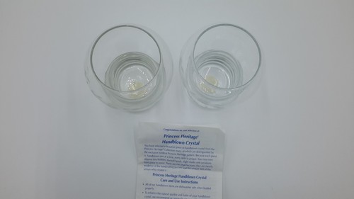 2 NIB Princess House Heritage Crystal Candleholder Votive Candles # 055 - Picture 3 of 4