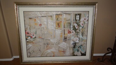 Mary Dulon, Large Beautiful Painting; Summer Patio