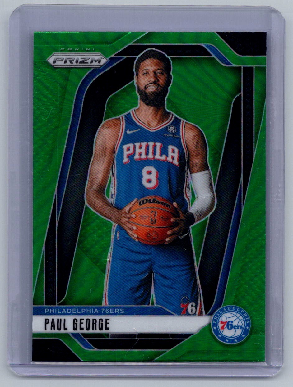 2024-25 Panini Prizm #50 Paul George Prizms Green
