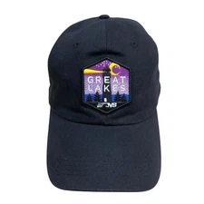 Great Lakes Hat Lighthouse Patch Baseball Cap Hat Strapback Men Black Sz OSFA