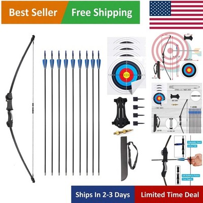 Safe 45-Inch Bow and Arrow Set for Youth, Ideal for Fun Backyard Shooting Games