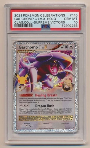 PSA 10 Pokemon Celebrations Classic Collection Garchomp C LV. X 145/147 GEM MINT