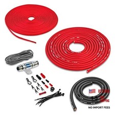 True 4 Gauge AWG Premium CCA Amplifier Wiring Kit 4 Gauge Power Kit Red