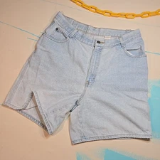 VTG Gitano Jorts USA 16W Denim Shorts High Waist Classic Light Blue 6" 90s Mom