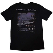 Megadeth Countdown To Extinction Tracks T Shirt Size S