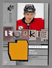 MATT PELECH 2009-10 SPX HOCKEY SP ROOKIE JERSEY RELIC CARD #144 513/799 RC