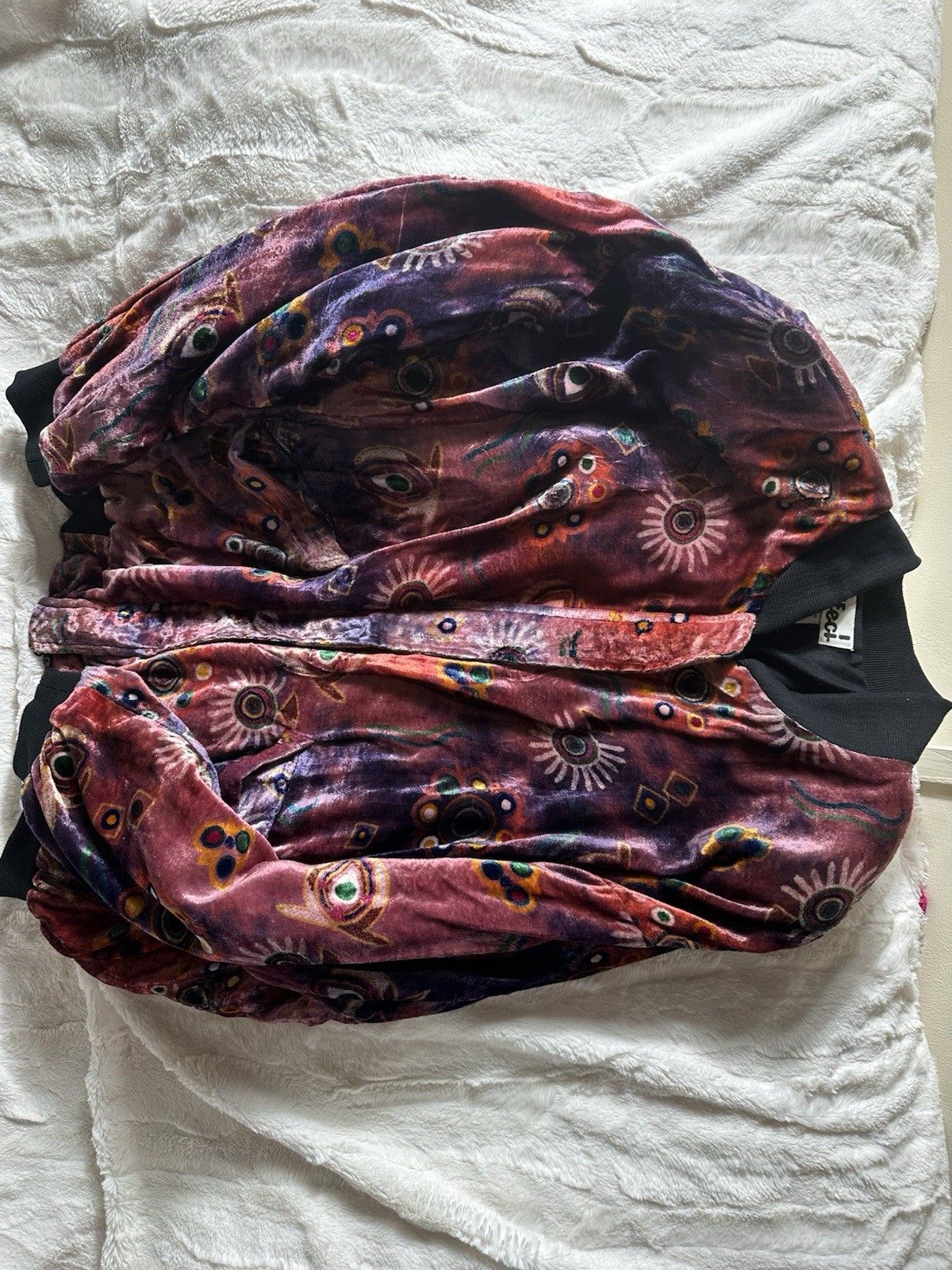 Efecti multicolor geometric bomber jacket full zi… - image 6