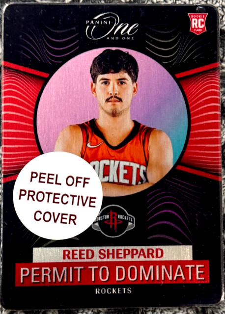 2024-25 Panini One #10 Reed Sheppard Permit to Dominate Rookie RC Case Hit SSP