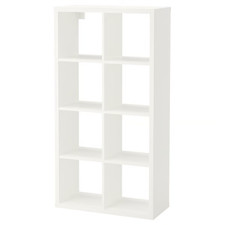 IKEA FLYSTA 8 Cube Shelving Unit White Storage Bookcase Display Rack 69x132 cm