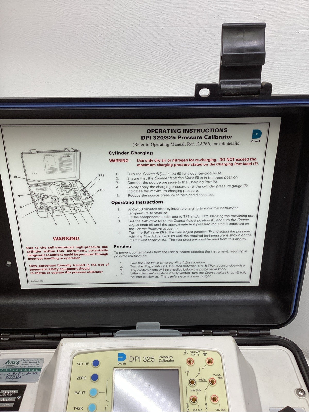 General Electric Druck Pressure Calibrator DPI 325