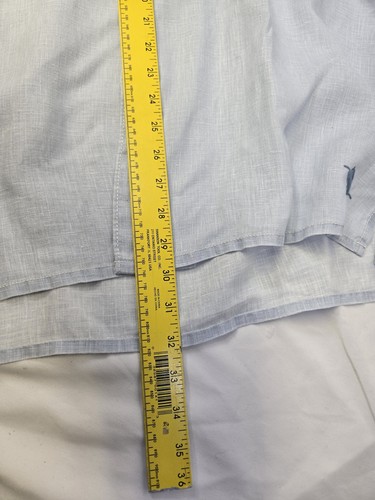 Tommy Bahama Light Blue 100% Linen Short Sleeve Shirt Size Large Relax - Picture 5 of 8