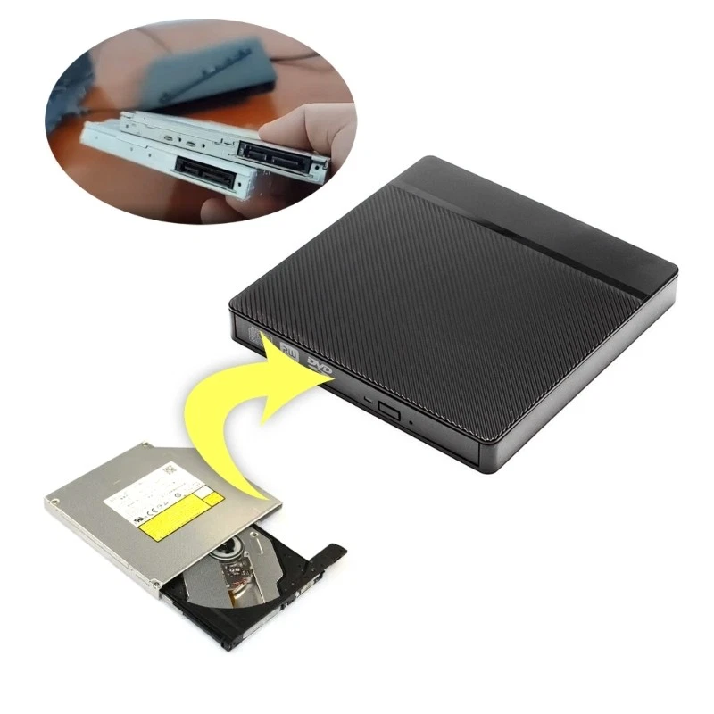 Optical Drive Housing Box forDVD/CD-ROM Rewriter USB Hard Drive Case 9.5/12.7mm - Image 4 of 4