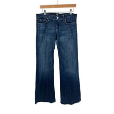 7 For All Mankind Dojo Flip Flop Flare Jeans Dark Wash Size 29