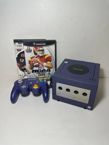 Nintendo GameCube Console Indigo W/Controller Power Cord & Cables TESTED 
