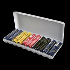 Portable plastic battery case cover holder storage box for 10pc 18650 Batt.82