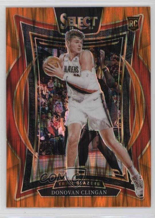 2024-25 Panini Select Concourse Orange Flash Prizm Donovan Clingan #69 1qv5