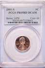 2001 S Lincoln Cent, Gem Proof, PGS PR69RD DCAM, Gorgeous Modern Lincoln Cent!
