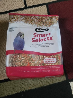 ZuPreem Smart Selects bird Food parakeet budgies parotlets 2lb seed pellet 
