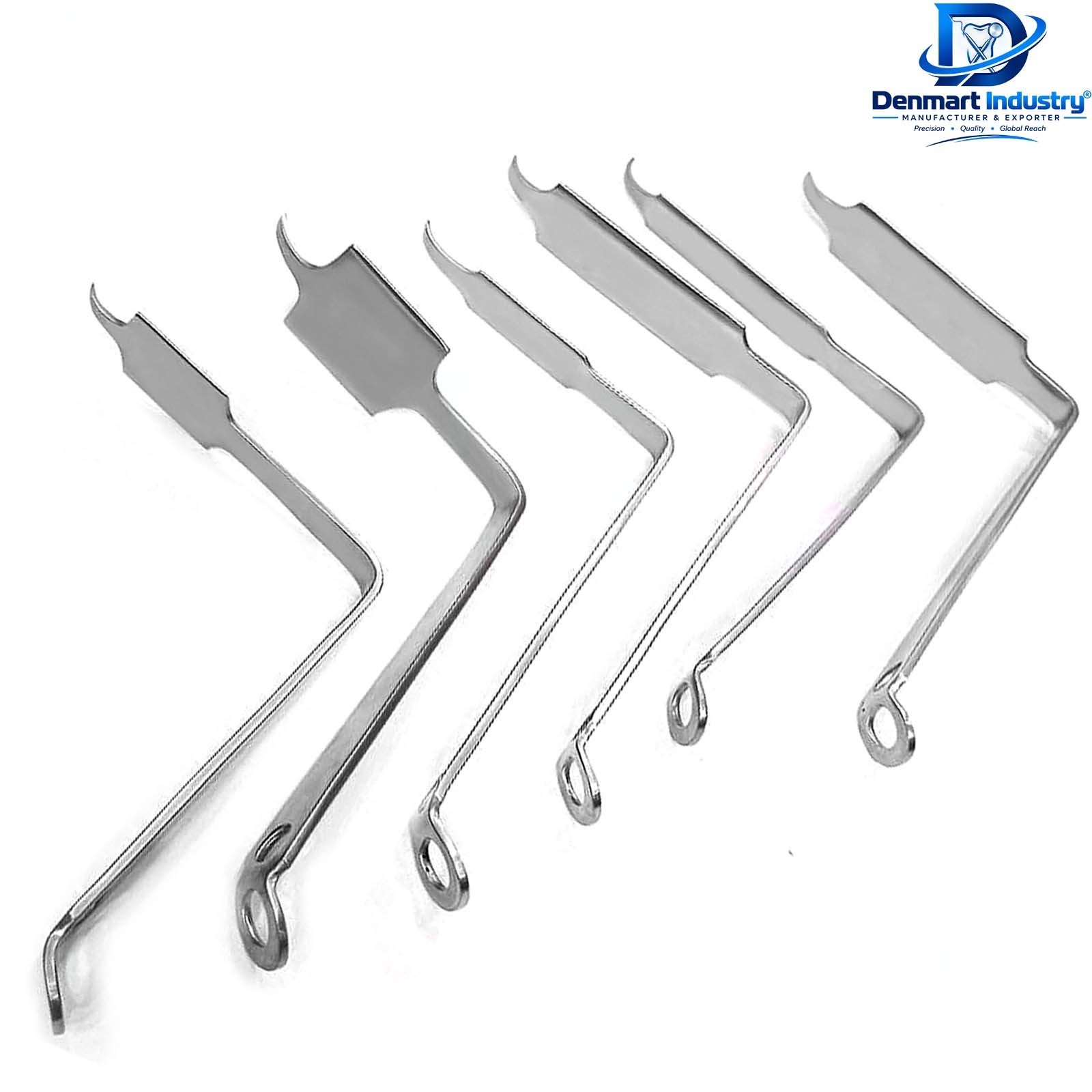 Bent Hohmann Knee Retractors Hip Arthroplassty Set Of 6 orthopedic Instruments