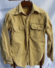 Vintage 80s/90s Woolrich Chamois Flannel L Heavyweight Cotton Beige/Pale Yellow